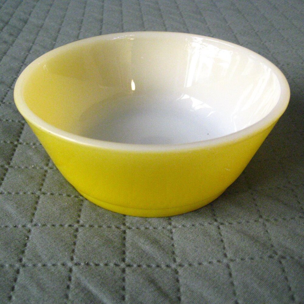 Fire King Vintage Yellow 5" Glass Cereal Bowl